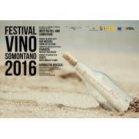 EL cartel de la decimoséptima edición y toda la campaña de comunicación del Festival Vino Somontano se basa en el mensaje encontrado en una botella de vino Somontano.